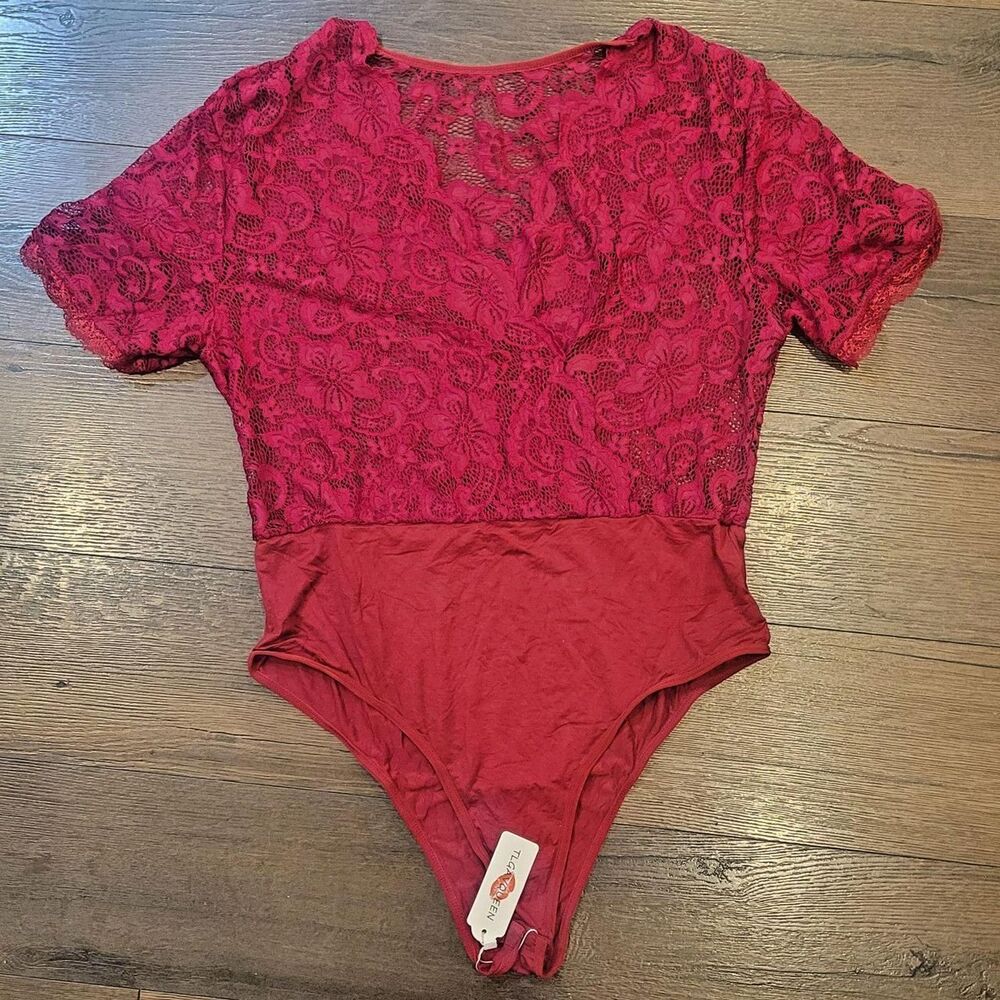 Unbranded Women's Red Bodysuit